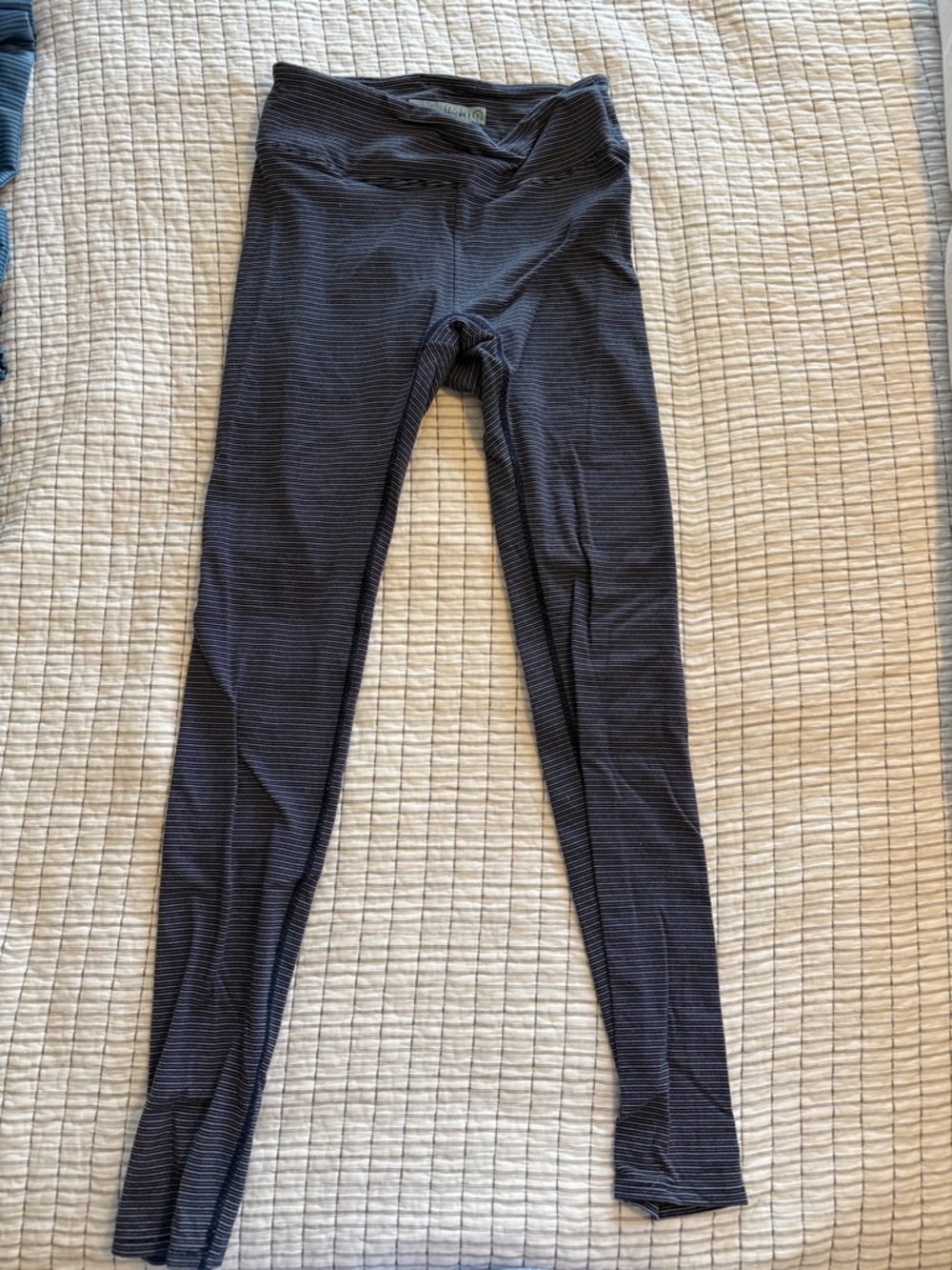 Outdoor voices Striped Navy Leggings